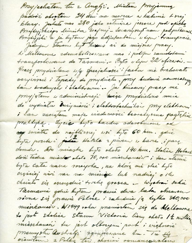 KKE 2206-4.jpg - Dok12. Trzy listy z Australii od Aleksandra Bolesława Wąsowicza - cioteczny brat Stanisława Żakiewicz - tata Łucji Jaczewskiej (z domu Żakiewicz), Melbourne, Listy datowane na 16 V 1953 r., 6 X 1953 r., 17 XI 2002 r.